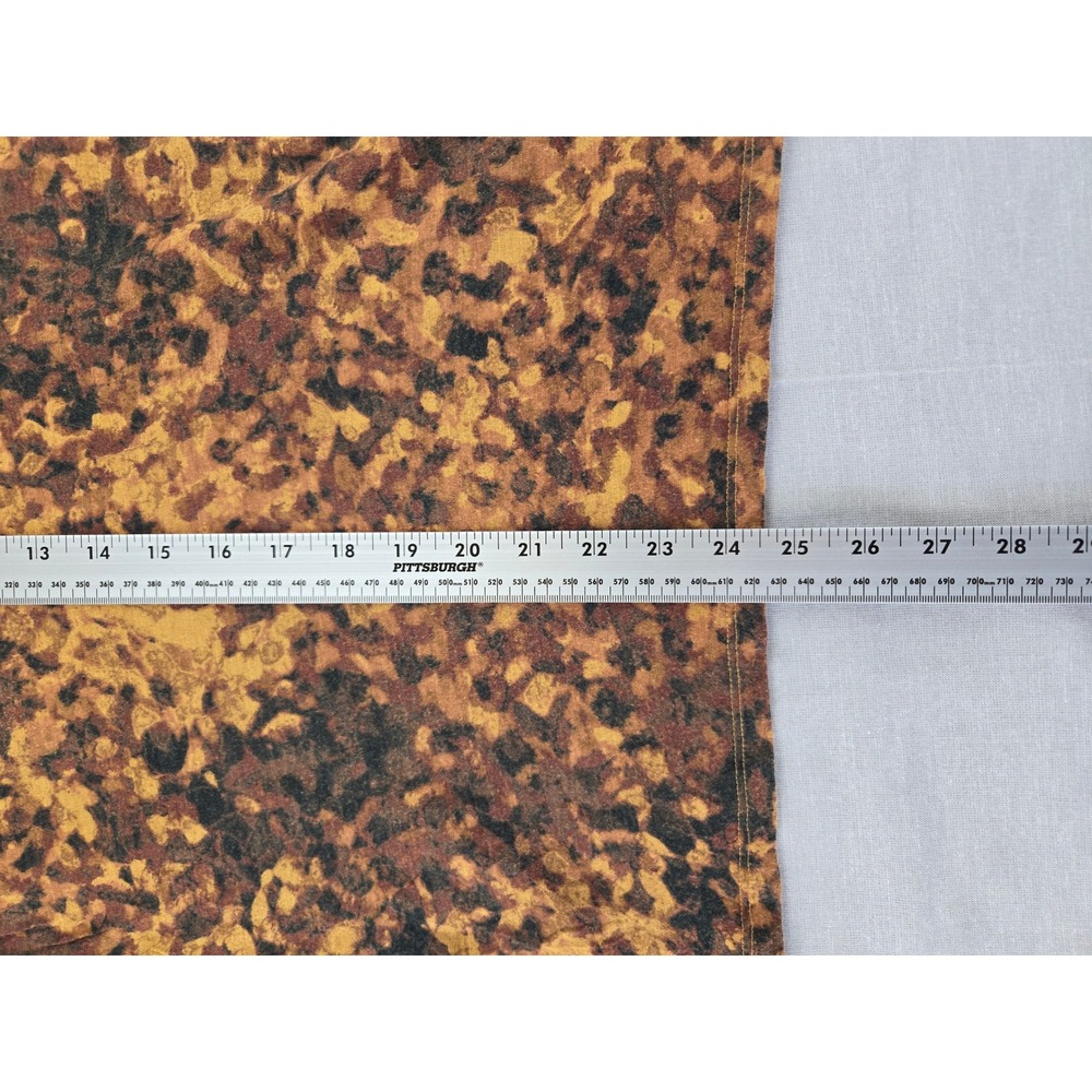 Merona Womens Leopard Animal Print V-Neck Short Sleeve Cotton T-Shirt Mustard M - Picture 5 of 10